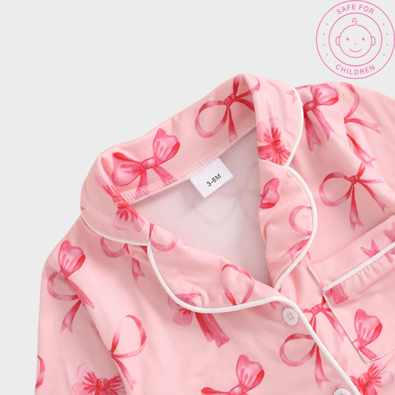 Alyova™ Baby Bow Satin Romper Pyjamas